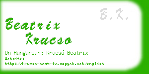 beatrix krucso business card